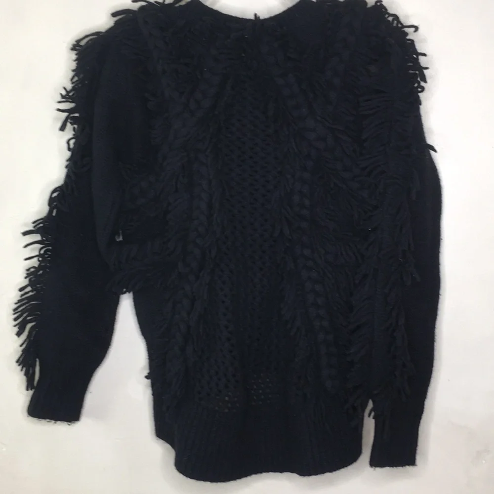 Sass & Bide Sweater Mojo Kiko Black Fringe Small - Picture 10 of 12